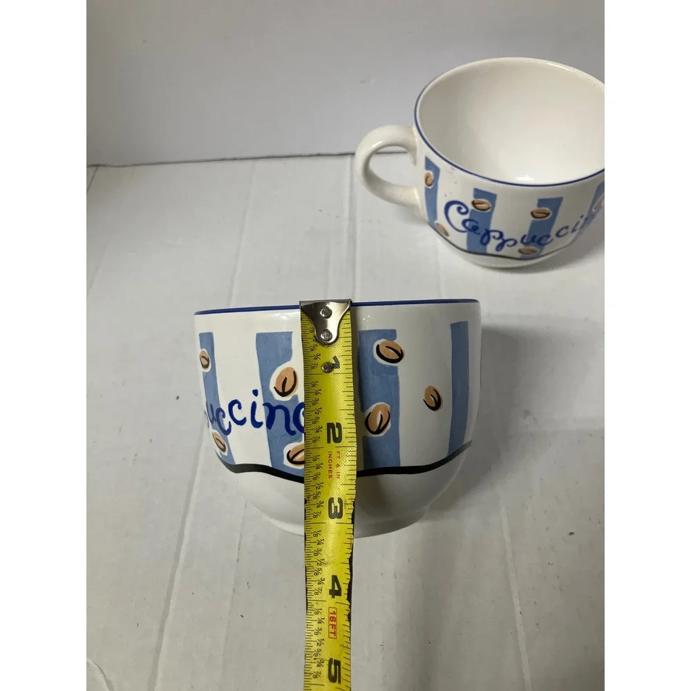 Williams Sonoma Cafe Cappuccino Mugs‎ Set